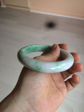 Load image into Gallery viewer, 60.5mm Certified Type A 100% Natural sunny green/white/brown Jadeite Jade bangle A109-5414