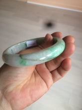 Load image into Gallery viewer, 60.5mm Certified Type A 100% Natural sunny green/white/brown Jadeite Jade bangle A109-5414