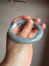 Load image into Gallery viewer, 56.6mm 100% natural Type A icy dark green/gray/black(WuJi) jadeite jade bangle AY92-1257