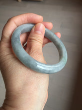 Load image into Gallery viewer, 56.6mm 100% natural Type A icy dark green/gray/black(WuJi) jadeite jade bangle AY92-1257