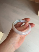 Load image into Gallery viewer, 52.8mm Certified Type A 100% Natural dark green/white/purple Jadeite Jade bangle BL83-4052