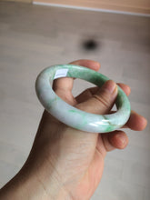 Load image into Gallery viewer, 60.5mm Certified Type A 100% Natural sunny green/white/brown Jadeite Jade bangle A109-5414