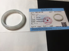 Load image into Gallery viewer, 55.6mm Certified type A 100% Natural light green/purple/white Jadeite bangle BK126-0252