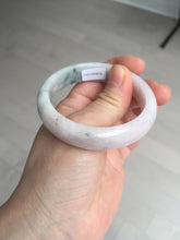 Load image into Gallery viewer, 52.8mm Certified Type A 100% Natural dark green/white/purple Jadeite Jade bangle BL83-4052