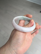 Load image into Gallery viewer, 52.8mm Certified Type A 100% Natural dark green/white/purple Jadeite Jade bangle BL83-4052