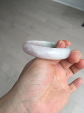 Load image into Gallery viewer, 52.8mm Certified Type A 100% Natural dark green/white/purple Jadeite Jade bangle BL83-4052