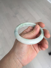 Load image into Gallery viewer, 54.5mm Certified 100% natural Type A sunny green/white jadeite jade bangle BM31-0361