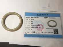 Load image into Gallery viewer, 50.5mm certified 100% natural Type A light yellow round cut jadeite jade bangle BS8-9570
