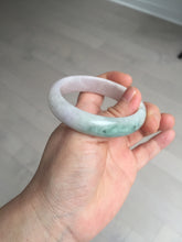 Load image into Gallery viewer, 52.8mm Certified Type A 100% Natural dark green/white/purple Jadeite Jade bangle BL83-4052