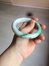 Load image into Gallery viewer, 60.5mm Certified Type A 100% Natural sunny green/white/brown Jadeite Jade bangle A109-5414
