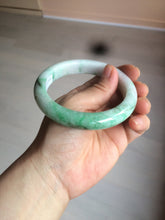 Load image into Gallery viewer, 60.5mm Certified Type A 100% Natural sunny green/white/brown Jadeite Jade bangle A109-5414
