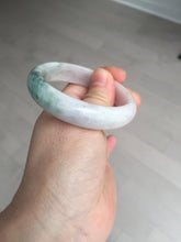 Load image into Gallery viewer, 52.8mm Certified Type A 100% Natural dark green/white/purple Jadeite Jade bangle BL83-4052