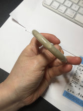 Load image into Gallery viewer, 50.5mm certified 100% natural Type A light yellow round cut jadeite jade bangle BS8-9570