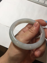 Load image into Gallery viewer, 55.6mm Certified type A 100% Natural light green/purple/white Jadeite bangle BK126-0252