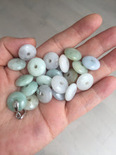 Load image into Gallery viewer, 14mm Type A 100% Natural white light green purple yellow Jadeite Jade abacus bead pendant group BP91 Add-on item
