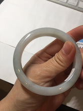 Load image into Gallery viewer, 55.6mm Certified type A 100% Natural light green/purple/white Jadeite bangle BK126-0252
