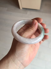 Load image into Gallery viewer, 56.9mm Certified Type A 100% Natural dark green/white/purple Jadeite Jade bangle BL82-4053