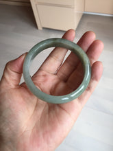 Load image into Gallery viewer, 55.8mm Certified 100% natural Type A oily dark green/gray/black jadeite jade bangle BN32-8086