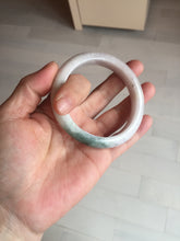 Load image into Gallery viewer, 56.9mm Certified Type A 100% Natural dark green/white/purple Jadeite Jade bangle BL82-4053