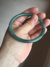 Load image into Gallery viewer, 59.2mm Certified Type A 100% Natural dark green/blue/gray/black slim round cut Guatemala Jadeite bangle GL36-18-3811