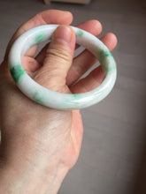Load image into Gallery viewer, 57mm Certified Type A 100% Natural sunny green/white(白底青) Jadeite Jade bangle AY91-2805