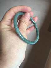 Load image into Gallery viewer, 59.2mm Certified Type A 100% Natural dark green/blue/gray/black slim round cut Guatemala Jadeite bangle GL36-18-3811