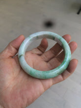Load image into Gallery viewer, 60.5mm Certified Type A 100% Natural sunny green/white/brown Jadeite Jade bangle A109-5414