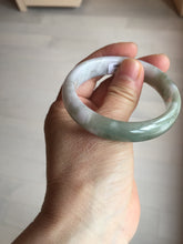 Load image into Gallery viewer, 50mm certified 100% natural Type A light watermelon rind green/yellow/purple jadeite jade bangle BN33-4499