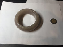 Load image into Gallery viewer, 53mm 100% natural light purple/pale pink/beige with flying snow chubby Quartzite (Shetaicui jade) bangle SY77