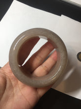 Load image into Gallery viewer, 53mm 100% natural light purple/pale pink/beige with flying snow chubby Quartzite (Shetaicui jade) bangle SY77