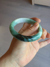 Load image into Gallery viewer, 57.6mm certified type A 100% Natural apple green/dark green jadeite jade bangle AX128-5220
