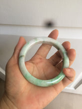 Load image into Gallery viewer, 60.5mm Certified Type A 100% Natural sunny green/white/brown Jadeite Jade bangle A109-5414