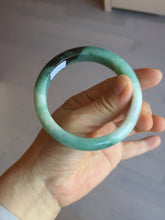 Load image into Gallery viewer, 57.6mm certified type A 100% Natural apple green/dark green jadeite jade bangle AX128-5220