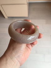 Load image into Gallery viewer, 53mm 100% natural light purple/pale pink/beige with flying snow chubby Quartzite (Shetaicui jade) bangle SY77