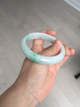 Load image into Gallery viewer, 57.5 mm Certified Type A 100% Natural sunny green/light purple Jadeite Jade bangle BM26-0790