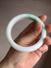 Load image into Gallery viewer, 58mm Certified Type A 100% Natural sunny green/white(白底青) Jadeite Jade bangle AM100-2810