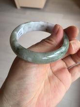 Load image into Gallery viewer, 50mm certified 100% natural Type A light watermelon rind green/yellow/purple jadeite jade bangle BN33-4499