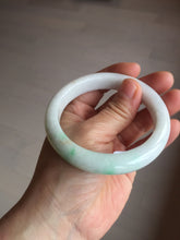 Load image into Gallery viewer, 58mm Certified Type A 100% Natural sunny green/white(白底青) Jadeite Jade bangle AM100-2810