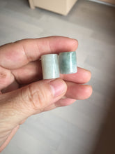 Load image into Gallery viewer, 14.5-16.7mm Type A 100% Natural white light green Jadeite Jade LuluTong (Every road is smooth) bead pendant group BP93 Add-on item