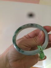 Load image into Gallery viewer, 52.5mm Certificated Type A100% sunny green/dark green Jadeite Jade bangle F06-5007