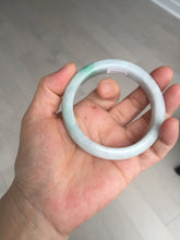 Load image into Gallery viewer, 57.5 mm Certified Type A 100% Natural sunny green/light purple Jadeite Jade bangle BM26-0790