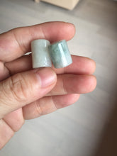 Load image into Gallery viewer, 14.5-16.7mm Type A 100% Natural white light green Jadeite Jade LuluTong (Every road is smooth) bead pendant group BP93 Add-on item
