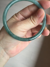 Load image into Gallery viewer, 58.8mm Certified Type A 100% Natural dark green/blue/gray/black slim round cut Guatemala Jadeite bangle GL36-16-3806