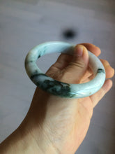 Load image into Gallery viewer, 58mm Certified Type A 100% Natural light green/white Jadeite Jade bangle S53-0441