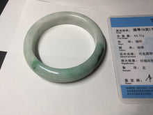 Load image into Gallery viewer, 57.4mm certified 100% natural type A sunny green/purple/yellow jadeite jade bangle BN102-7712