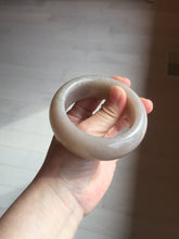 Load image into Gallery viewer, 53mm 100% natural light purple/pale pink/beige with flying snow chubby Quartzite (Shetaicui jade) bangle SY77