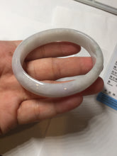 Load image into Gallery viewer, 50.5mm Certified Type A 100% Natural light purple/white oval shape Jadeite Jade bangle BK128-0257