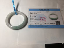 Load image into Gallery viewer, 56.5mm certified 100% natural type A white/light green white purple jadeite jade bangle AH100-0545