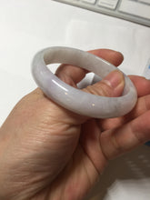 Load image into Gallery viewer, 50.5mm Certified Type A 100% Natural light purple/white oval shape Jadeite Jade bangle BK128-0257