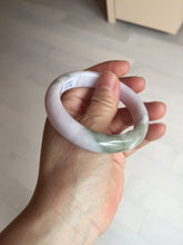 Load image into Gallery viewer, 53.5mm 100% natural certified light green purple pink jadeite jade bangle BN34-4503